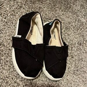 TOMS Kids Black Slip-On Shoes